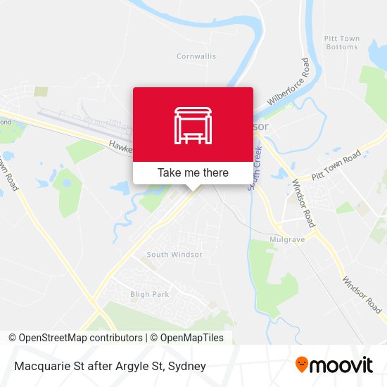 Macquarie St after Argyle St map