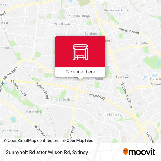 Sunnyholt Rd after Wilson Rd map