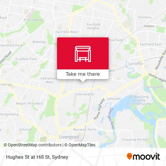 Hughes St at Hill St map