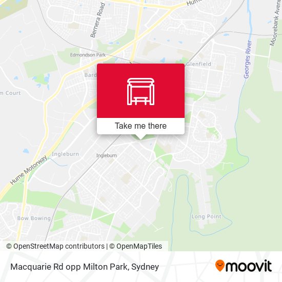 Macquarie Rd opp Milton Park map