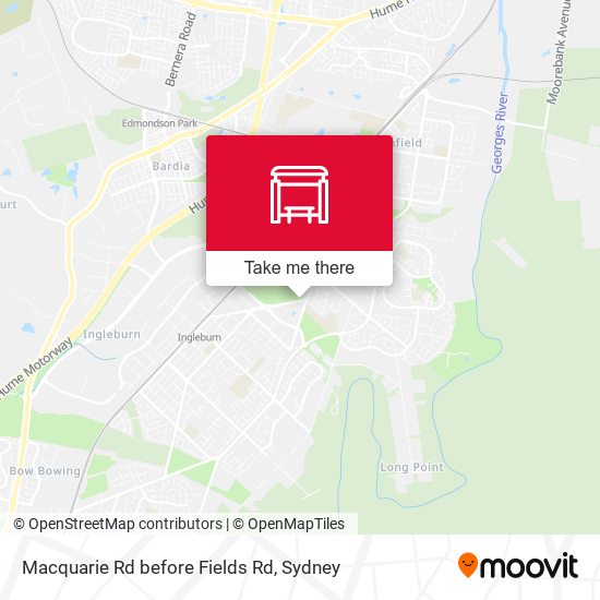 Macquarie Rd before Fields Rd map