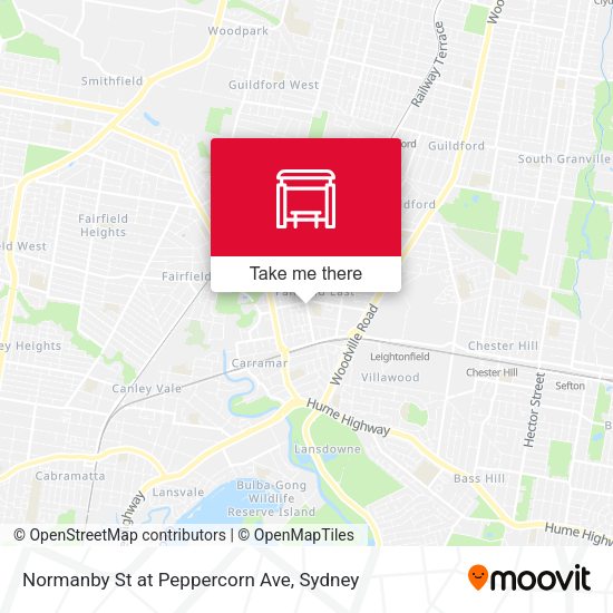 Normanby St at Peppercorn Ave map