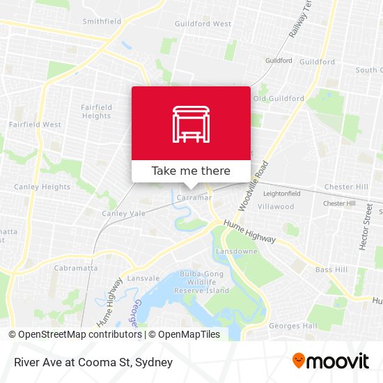 River Ave at Cooma St map