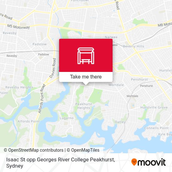 Isaac St opp Georges River College Peakhurst map
