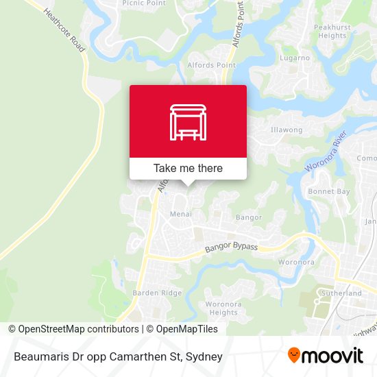 Beaumaris Dr opp Camarthen St map