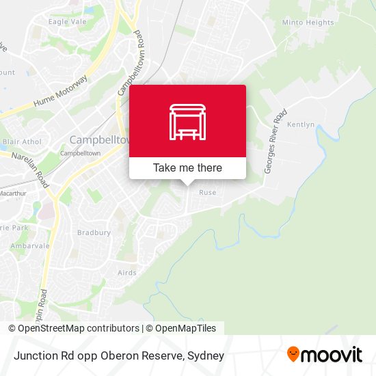 Junction Rd opp Oberon Reserve map