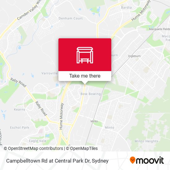 Mapa Campbelltown Rd at Central Park Dr