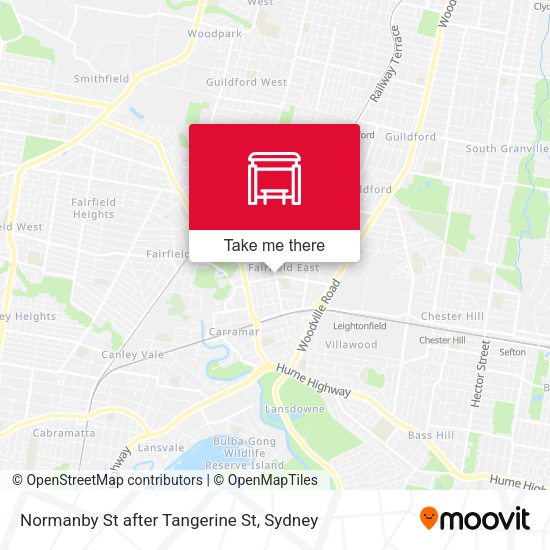 Normanby St after Tangerine St map