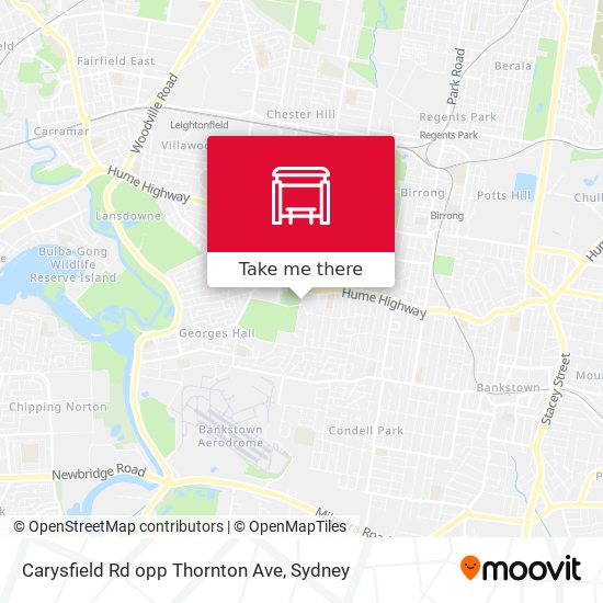 Carysfield Rd opp Thornton Ave map