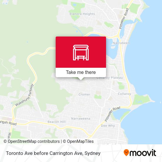 Toronto Ave before Carrington Ave map