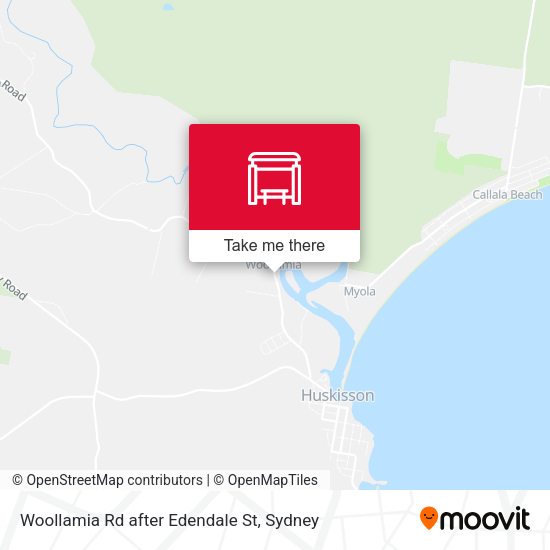 Woollamia Rd after Edendale St map
