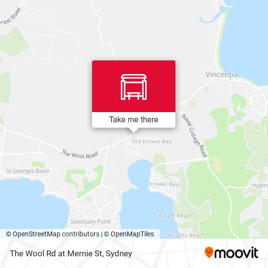 The Wool Rd at Mernie St map