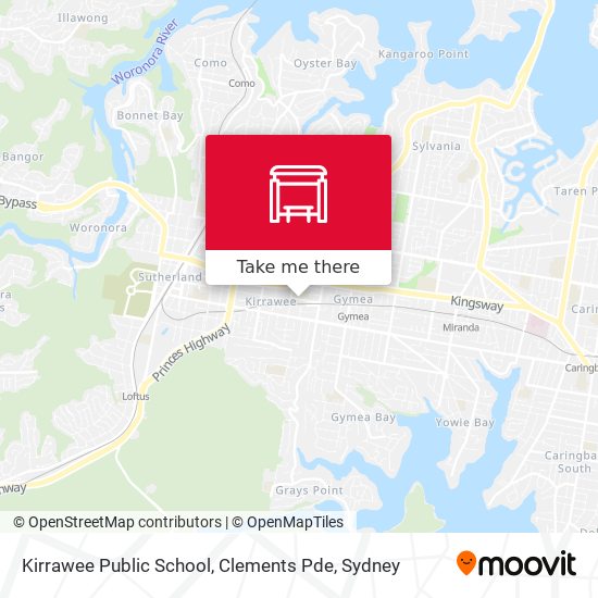 Kirrawee Public School, Clements Pde map