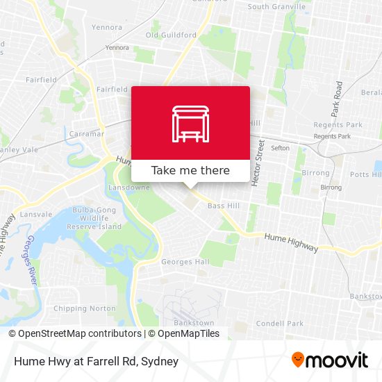 Hume Hwy at Farrell Rd map