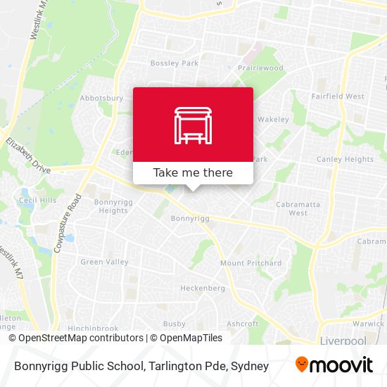 Mapa Bonnyrigg Public School, Tarlington Pde