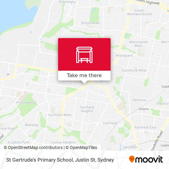 St Gertrude's Primary School, Justin St map
