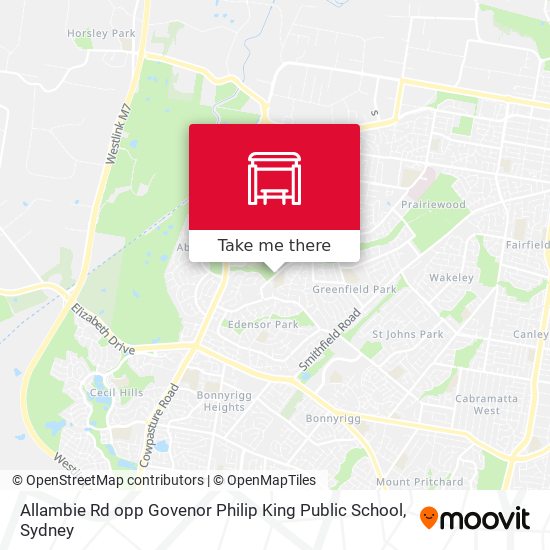 Mapa Allambie Rd opp Govenor Philip King Public School