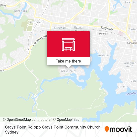 Grays Point Rd opp Grays Point Community Church map