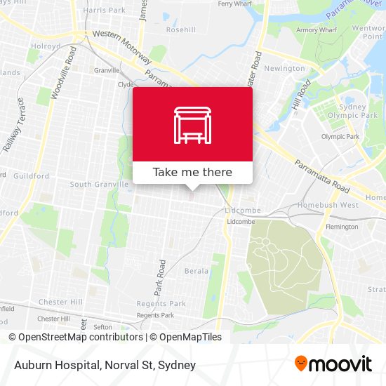 Mapa Auburn Hospital, Norval St
