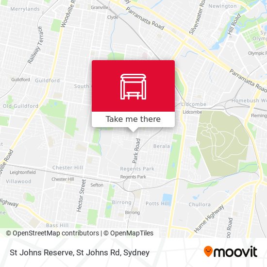 St Johns Reserve, St Johns Rd map
