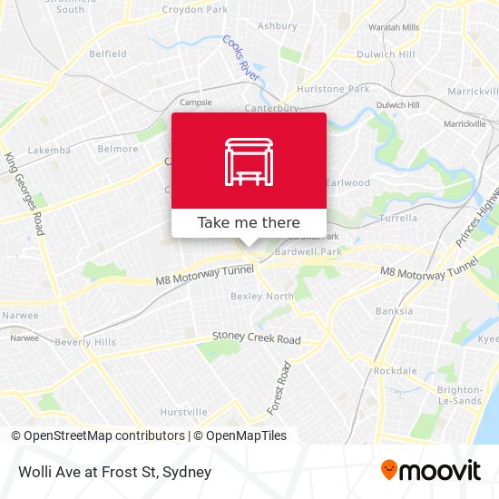Wolli Ave at Frost St map