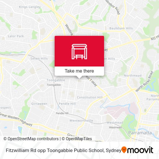 Fitzwilliam Rd opp Toongabbie Public School map