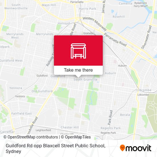 Guildford Rd opp Blaxcell Street Public School map