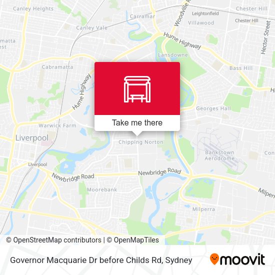 Governor Macquarie Dr before Childs Rd map