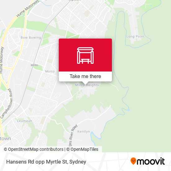 Hansens Rd opp Myrtle St map
