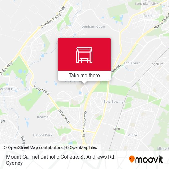 Mount Carmel Catholic College, St Andrews Rd map