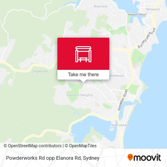 Powderworks Rd opp Elanora Rd map
