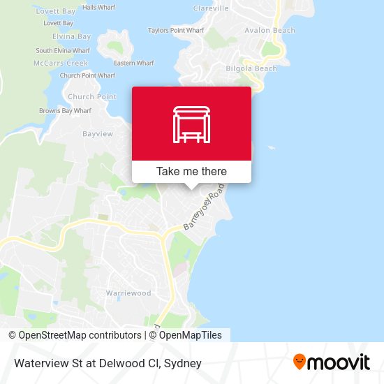 Waterview St at Delwood Cl map