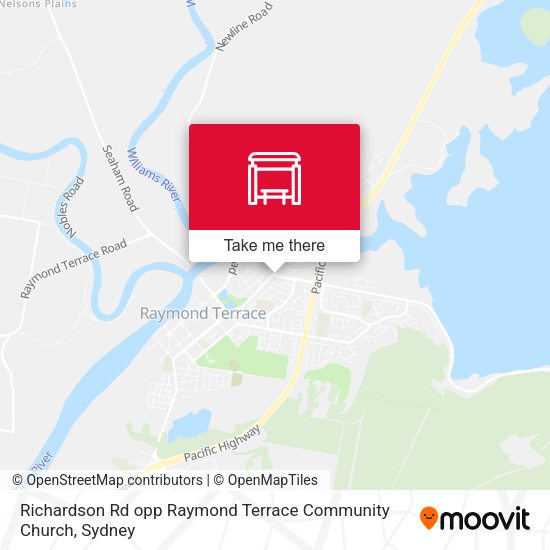 Richardson Rd opp Raymond Terrace Community Church map