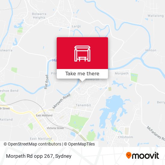Morpeth Rd opp 267 map