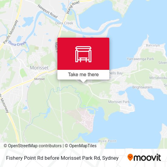 Fishery Point Rd before Morisset Park Rd map
