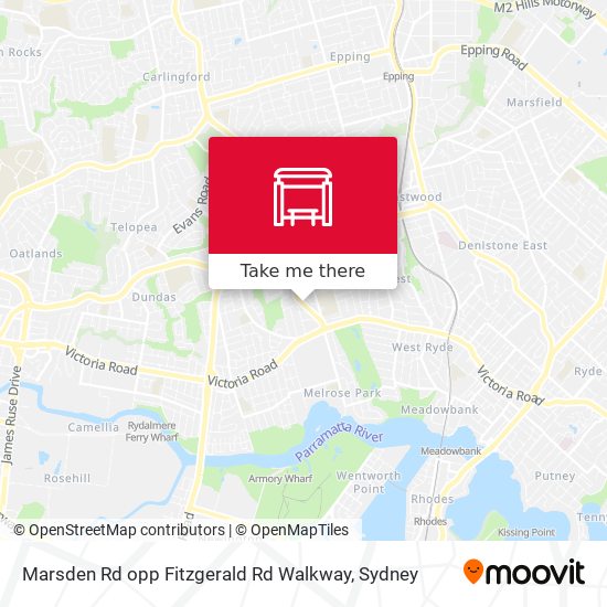 Marsden Rd opp Fitzgerald Rd Walkway map