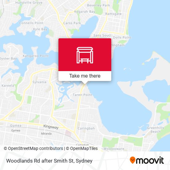 Woodlands Rd after Smith St map