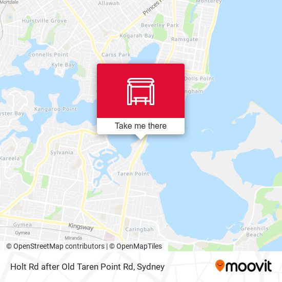 Holt Rd after Old Taren Point Rd map