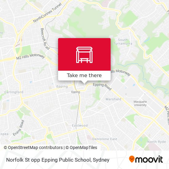 Norfolk St opp Epping Public School map