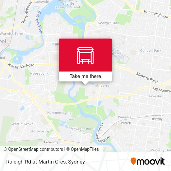 Raleigh Rd at Martin Cres map