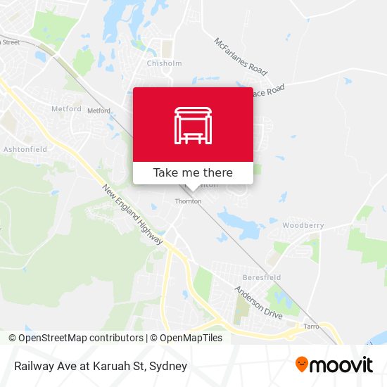 Railway Ave at Karuah St map