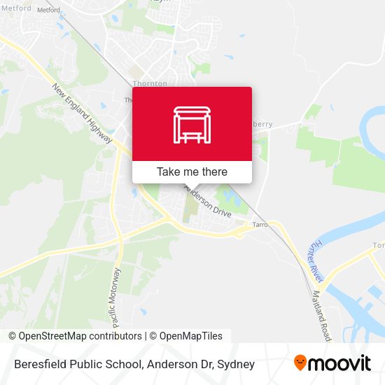 Beresfield Public School, Anderson Dr map