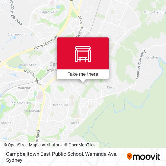 Campbelltown East Public School, Waminda Ave map