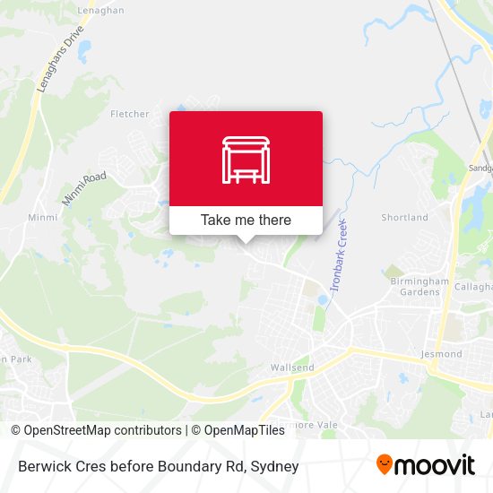 Berwick Cres before Boundary Rd map