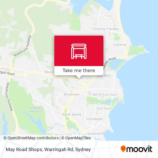 May Road Shops, Warringah Rd map