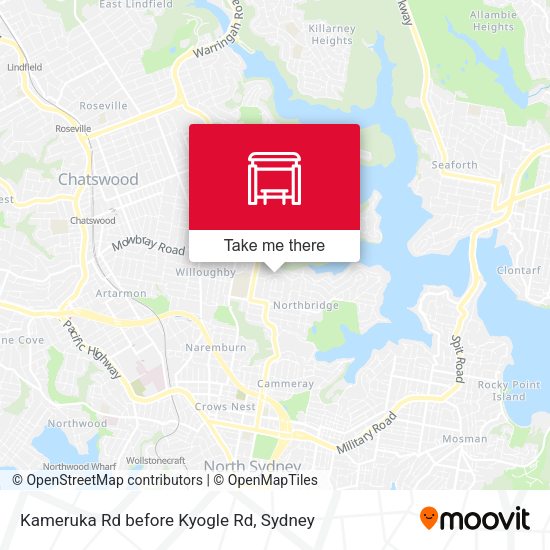 Kameruka Rd before Kyogle Rd map