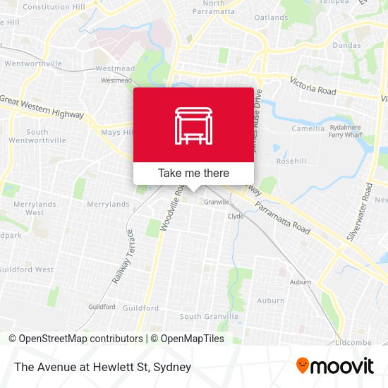 The Avenue at Hewlett St map