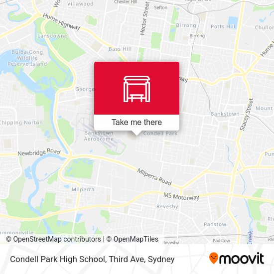 Condell Park High School, Third Ave map