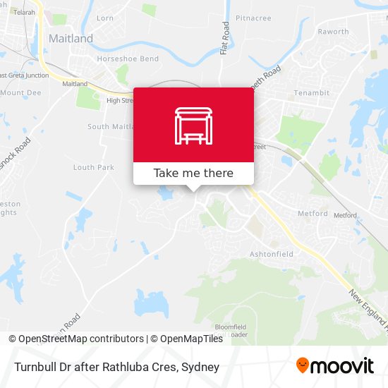 Mapa Turnbull Dr after Rathluba Cres