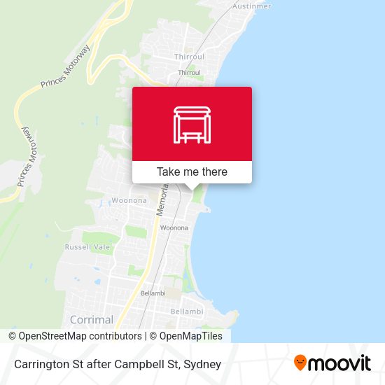 Carrington St after Campbell St map
